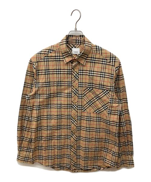 BURBERRY（バーバリー）BURBERRY (バーバリー) ノヴァチェックシャツ　Checkered long-sleeved shirt ベージュ サイズ:Mの古着・服飾アイテム