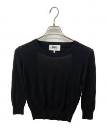 MM6 Maison Margiela（エムエムシックスメゾンマルジェラ）の古着「クルーネックニット」｜ブラック