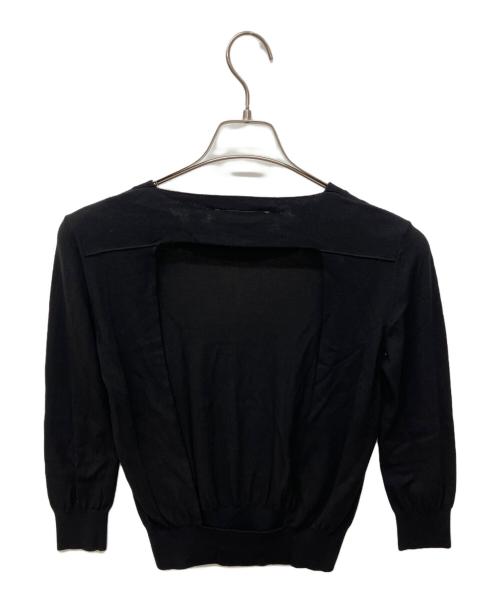 MM6 Maison Margiela（エムエムシックスメゾンマルジェラ）MM6 Maison Margiela (エムエムシックスメゾンマルジェラ) クルーネックニット ブラック サイズ:Sの古着・服飾アイテム