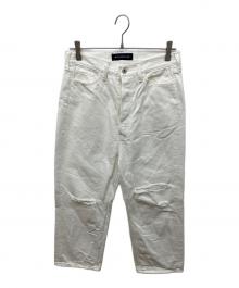 MADISON BLUE（マディソンブルー）の古着「CRASHED SAROUEL PANTS DENIM」｜ホワイト