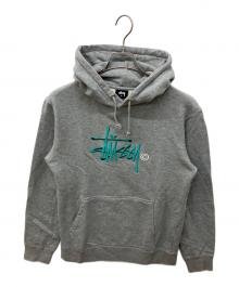 stussy（ステューシー）の古着「刺繍プルオーバーパーカー」｜グレー