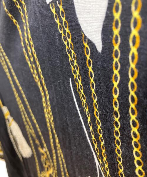 LEONARD FASHION（レオナールファッション）LEONARD FASHION (レオナールファッション) ウール×シルク総柄ワンピースセットアップ ブラック サイズ:11/LLの古着・服飾アイテム