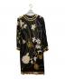 LEONARD FASHION (レオナールファッション) ウール×シルク総柄ワンピースセットアップ ブラック サイズ:11/LL：13000円