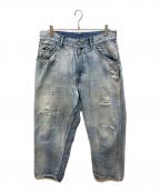 ANCELLMアンセルム）の古着「REMAKE SELVEDGE TAPERED 5P DENIM PANTS」｜インディゴ