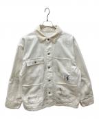 NEIGHBORHOODネイバーフッド）の古着「BW . WASHED COVERALL JACKET」｜ホワイト