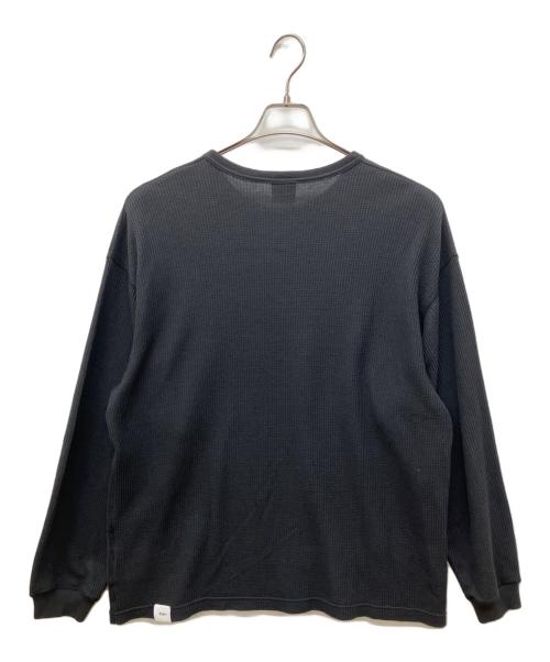 WTAPS（ダブルタップス）WTAPS (ダブルタップス) WAFFLE 02 / LS / CTPL（ワッフルロングスリーブTシャツ） ブラック サイズ:03の古着・服飾アイテム