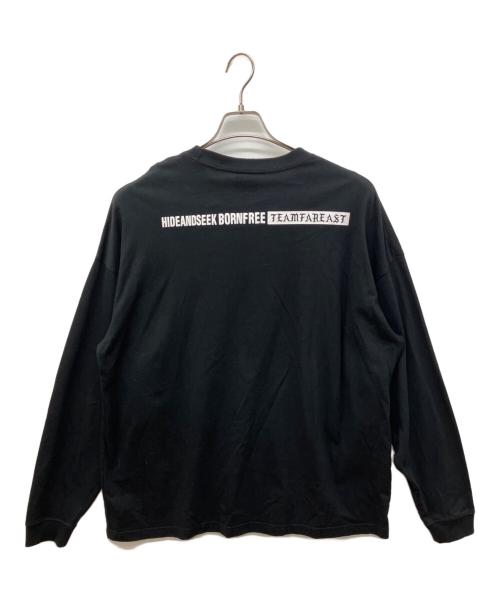 HIDE AND SEEK（ハイドアンドシーク）HIDE AND SEEK (ハイドアンドシーク) Jesus L/S Tee (Big Silhouette) ブラック サイズ:Mの古着・服飾アイテム