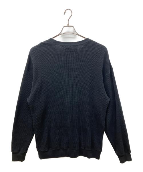 NEIGHBORHOOD（ネイバーフッド）NEIGHBORHOOD (ネイバーフッド) WAFFLE FABRIC CREWNECK LS-1 ブラック サイズ:Mの古着・服飾アイテム