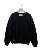 WTAPSダブルタップス）の古着「CREW NECK AFA SWEATER」｜ブラック