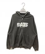 RATSラッツ）の古着「PIGMENT DYED ZIP HOODIE」｜グレー