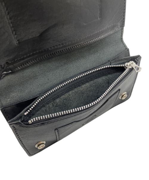 NEIGHBORHOOD（ネイバーフッド）NEIGHBORHOOD (ネイバーフッド) LEATHER TRUCKER WALLET ブラックの古着・服飾アイテム