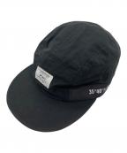 WTAPSダブルタップス）の古着「T-7/CAP/NYCO.WEATHER.GPS / ナイロンキャップ」｜ブラック