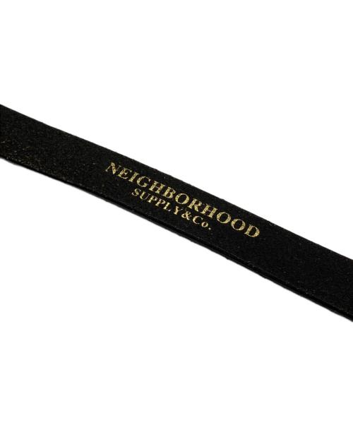 NEIGHBORHOOD（ネイバーフッド）NEIGHBORHOOD (ネイバーフッド) レザーベルト ブラックの古着・服飾アイテム