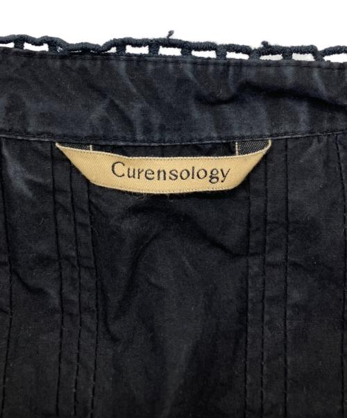 Curensology（カレンソロジー）Curensology (カレンソロジー) コットンレースオールインワン ブラック サイズ:FREEの古着・服飾アイテム