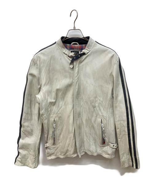Schott（ショット）Schott (ショット) クラシックレーサーレザージャケット ホワイト サイズ:Lの古着・服飾アイテム