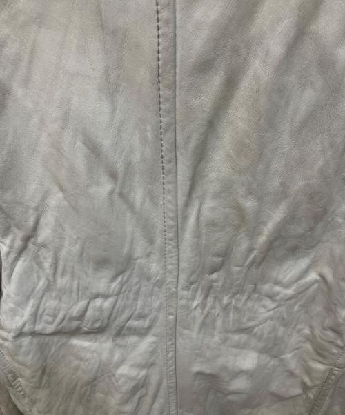 Schott（ショット）Schott (ショット) クラシックレーサーレザージャケット ホワイト サイズ:Lの古着・服飾アイテム