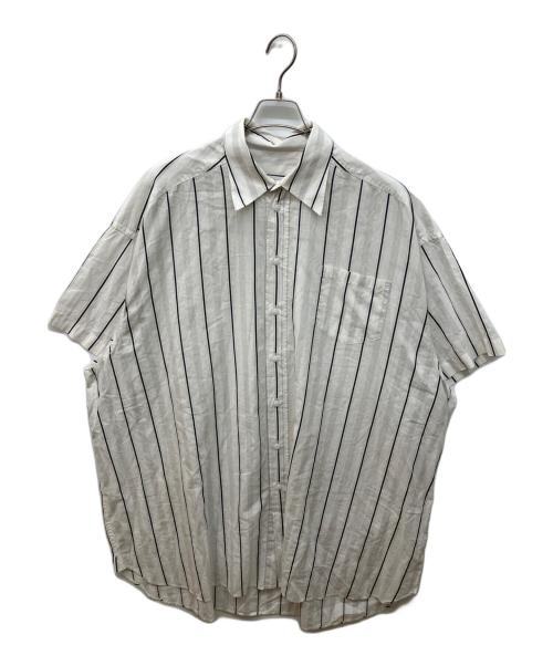 Maison Margiela 4（メゾンマルジェラ 4）Maison Margiela 4 (メゾンマルジェラ 4) オーバーサイズストライオウシャツ ホワイト サイズ:XSの古着・服飾アイテム