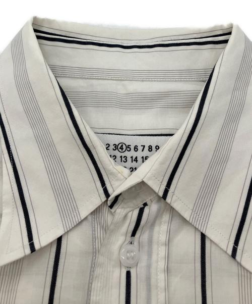 Maison Margiela 4（メゾンマルジェラ 4）Maison Margiela 4 (メゾンマルジェラ 4) オーバーサイズストライオウシャツ ホワイト サイズ:XSの古着・服飾アイテム