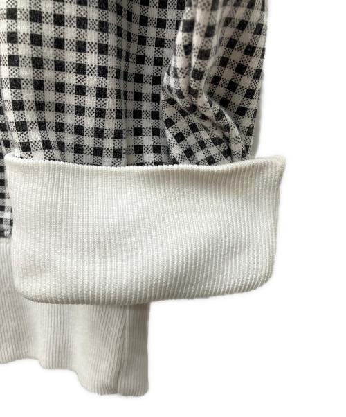 stussy（ステューシー）stussy (ステューシー) ギンガムチェックスウェット ホワイト×ブラック サイズ:Lの古着・服飾アイテム