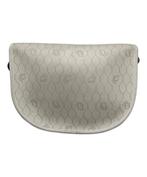Christian Dior（クリスチャン ディオール）Christian Dior (クリスチャン ディオール) ハニカムショルダーバッグ ホワイト×グレーの古着・服飾アイテム