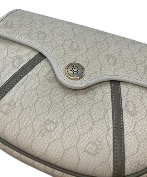 Christian Dior（クリスチャン ディオール）Christian Dior (クリスチャン ディオール) ハニカムショルダーバッグ ホワイト×グレーの古着・服飾アイテム