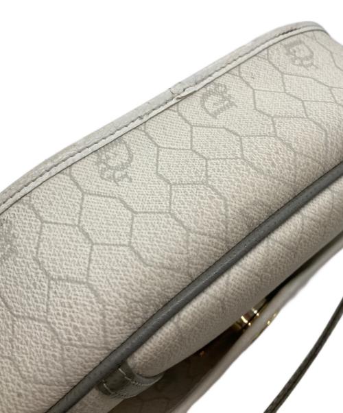 Christian Dior（クリスチャン ディオール）Christian Dior (クリスチャン ディオール) ハニカムショルダーバッグ ホワイト×グレーの古着・服飾アイテム