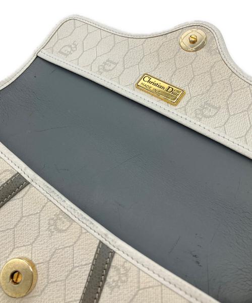 Christian Dior（クリスチャン ディオール）Christian Dior (クリスチャン ディオール) ハニカムショルダーバッグ ホワイト×グレーの古着・服飾アイテム