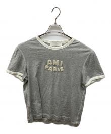 AMI Alexandre Mattiussi（アミアレクサンドルマテュッシ）の古着「ニットパッチロゴTシャツ」｜グレー