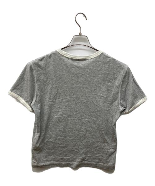 AMI Alexandre Mattiussi（アミアレクサンドルマテュッシ）AMI Alexandre Mattiussi (アミアレクサンドルマテュッシ) ニットパッチロゴTシャツ グレー サイズ:Sの古着・服飾アイテム