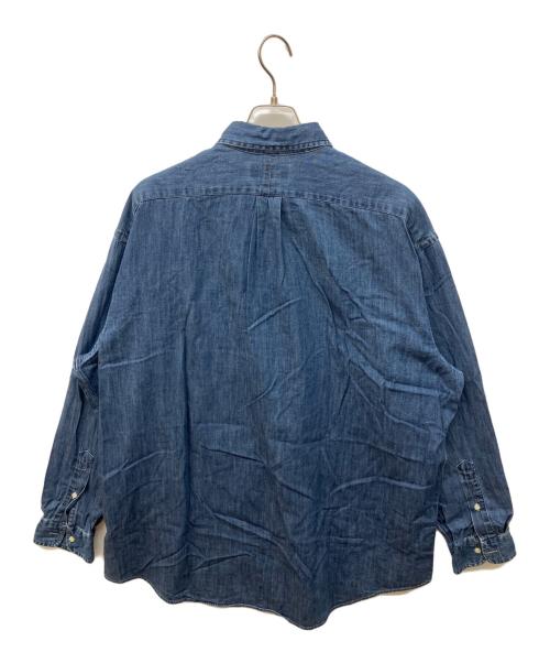 POLO RALPH LAUREN（ポロ・ラルフローレン）POLO RALPH LAUREN (ポロ・ラルフローレン) デニムボタンダウンシャツ インディゴ サイズ:Lの古着・服飾アイテム