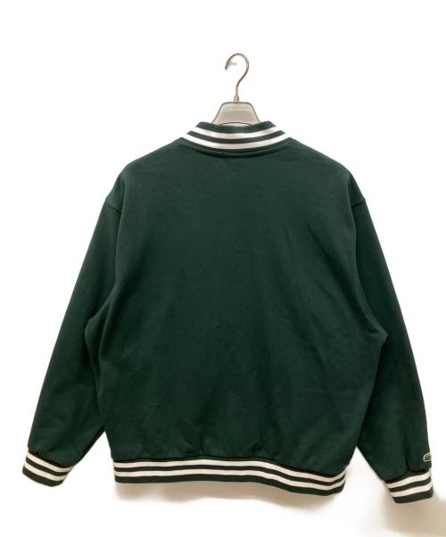 LACOSTE（ラコステ）LACOSTE (ラコステ) BEAMS (ビームス) 別注スウェットスタジャン グリーン サイズ:5の古着・服飾アイテム