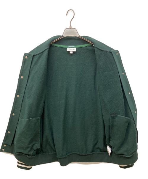 LACOSTE（ラコステ）LACOSTE (ラコステ) BEAMS (ビームス) 別注スウェットスタジャン グリーン サイズ:5の古着・服飾アイテム