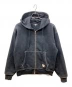 stussyステューシー）の古着「Double Face Label Full Zip Hoodie」｜ブラック