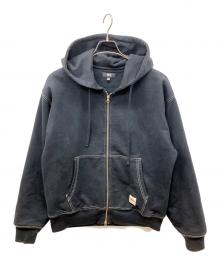 stussy（ステューシー）の古着「Double Face Label Full Zip Hoodie」｜ブラック