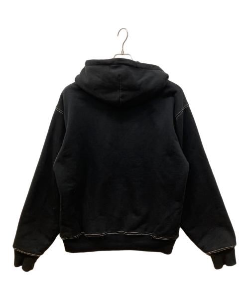 stussy（ステューシー）stussy (ステューシー) Double Face Label Full Zip Hoodie ブラック サイズ:Ｍの古着・服飾アイテム