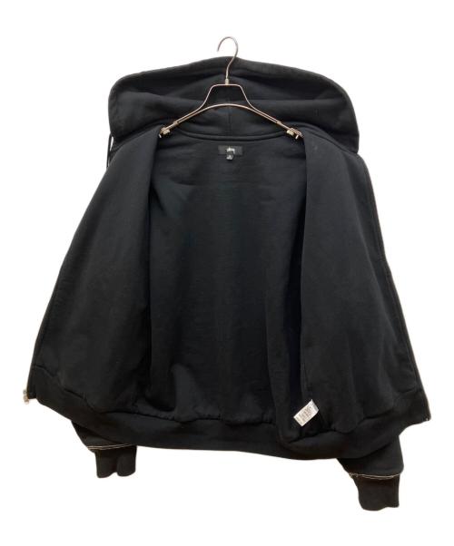 stussy（ステューシー）stussy (ステューシー) Double Face Label Full Zip Hoodie ブラック サイズ:Ｍの古着・服飾アイテム