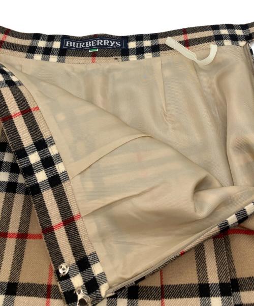 Burberry's（バーバリーズ）Burberry's (バーバリーズ) ノバチェックウールスカート ベージュ サイズ:009AB2の古着・服飾アイテム