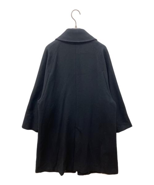 LOISIR（ロワズィール）LOISIR (ロワズィール) ラムウールメルトンステンカラーコート ブラック サイズ:FREEの古着・服飾アイテム