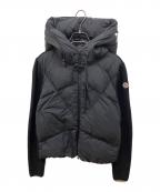 MONCLERモンクレール）の古着「CARDIGAN TRICOT カーディガンジップアップニット切替ダウンジャケット」｜ブラック