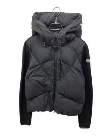 MONCLER（モンクレール）の古着「CARDIGAN TRICOT カーディガンジップアップニット切替ダウンジャケット」｜ブラック