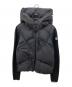 MONCLER（モンクレール）の古着「CARDIGAN TRICOT カーディガンジップアップニット切替ダウンジャケット」｜ブラック