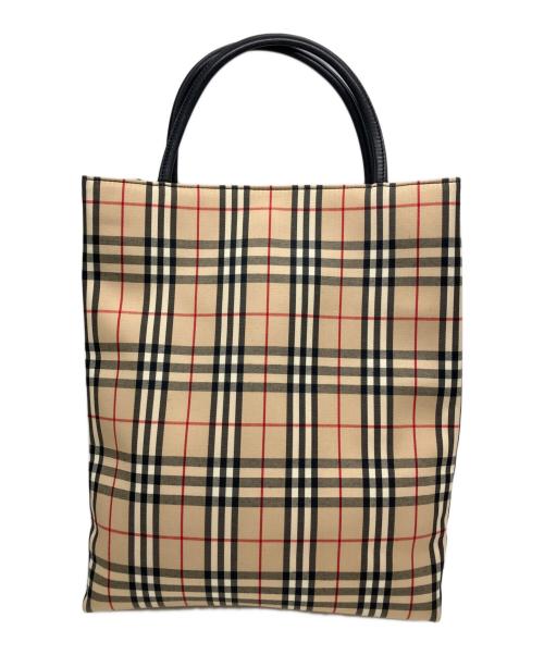BURBERRY（バーバリー）BURBERRY (バーバリー) ノヴァチェックトートバッグ ベージュの古着・服飾アイテム