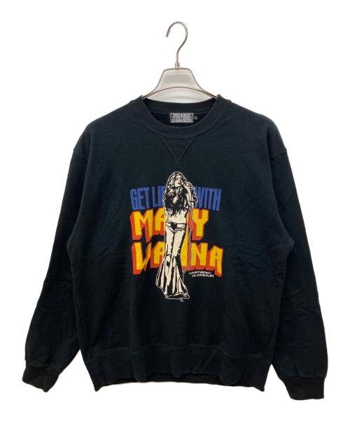 Hysteric Glamour（ヒステリックグラマー）Hysteric Glamour (ヒステリックグラマー) GET LIFTED WITH MW スウェット ブラック サイズ:Lの古着・服飾アイテム