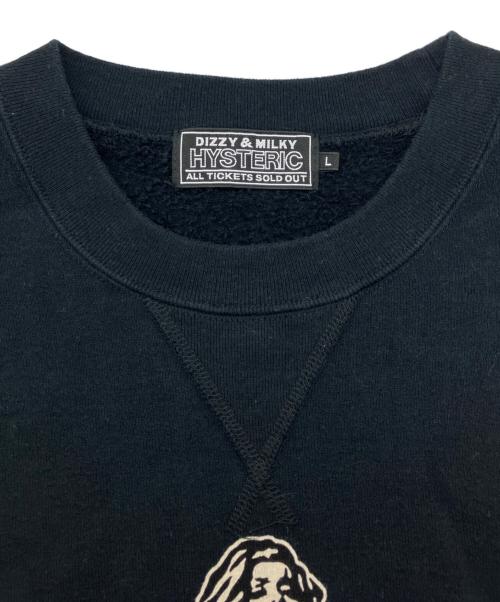 Hysteric Glamour（ヒステリックグラマー）Hysteric Glamour (ヒステリックグラマー) GET LIFTED WITH MW スウェット ブラック サイズ:Lの古着・服飾アイテム