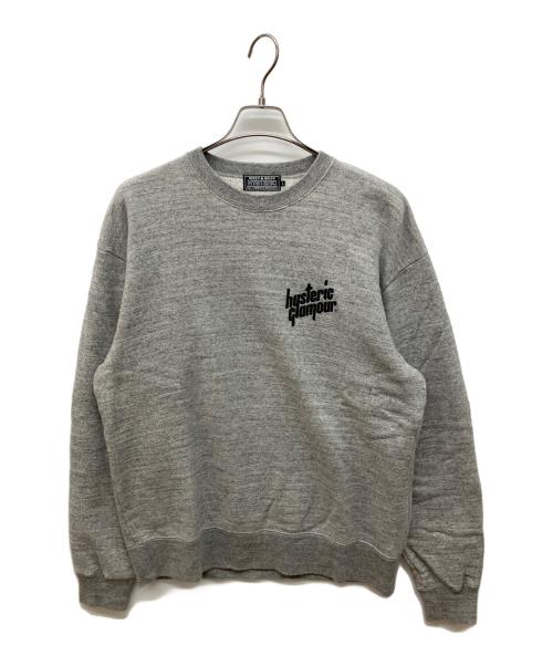 Hysteric Glamour（ヒステリックグラマー）Hysteric Glamour (ヒステリックグラマー) ROCKERS BACKPRINT SWEAT グレー サイズ:Lの古着・服飾アイテム
