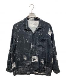Porter Classic（ポータークラシック）の古着「アロハロングシャツ」｜ブラック