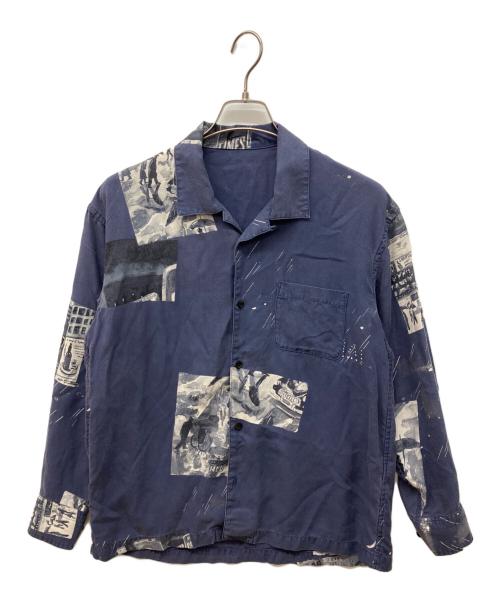 Porter Classic（ポータークラシック）Porter Classic (ポータークラシック) アロハロングシャツ ネイビー サイズ:XSの古着・服飾アイテム