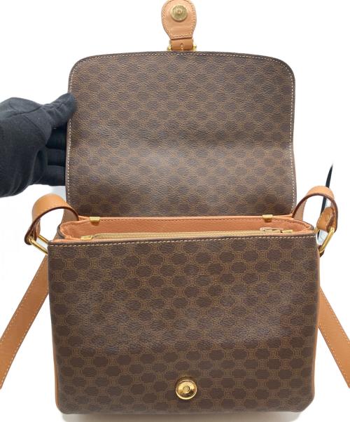 CELINE（セリーヌ）CELINE (セリーヌ) マカダム柄ショルダーバッグ ブラウンの古着・服飾アイテム