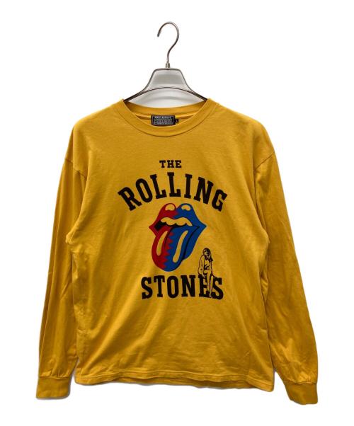 Hysteric Glamour（ヒステリックグラマー）Hysteric Glamour THE ROLLING STONES/HYSTERIC&STEEL WHEELS Tシャツ　ザ・ローリング・ストーンズ / ヒステリック・アンド・スティール・ホイールズ　ロングスリーブカットソー サイズ:ｌの古着・服飾アイテム