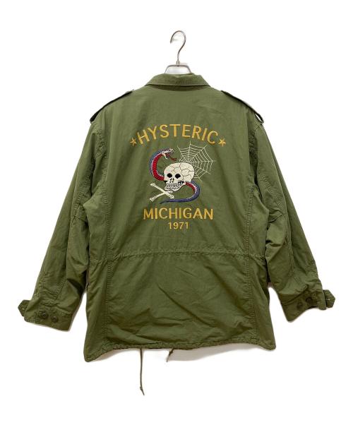 Hysteric Glamour（ヒステリックグラマー）Hysteric Glamour (ヒステリックグラマー) SNAKE&SKULL刺繍 M1951フィールドジャケット カーキ サイズ:Mの古着・服飾アイテム